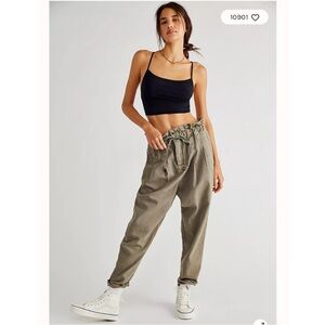 Free People Margate pleated trousers Greenwith High-Waisted Design small